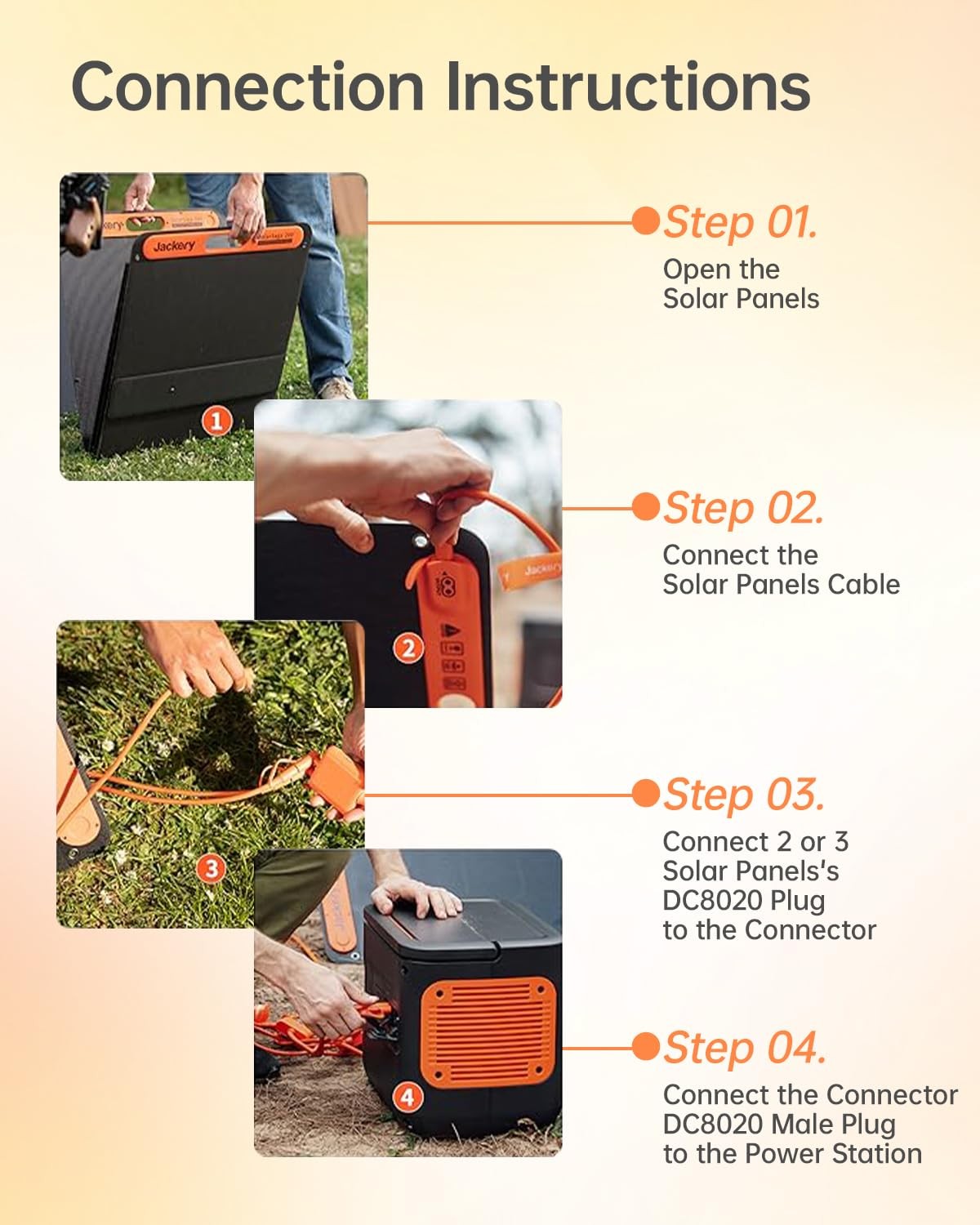 Naubluvo Solar Panel Connectors for Jackery Explorer 3000/2000 Pro/Plus/1000