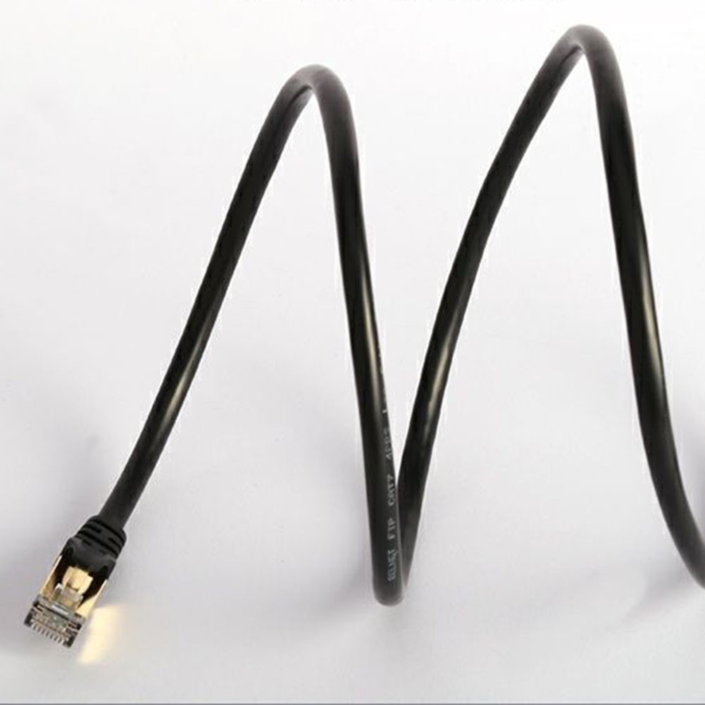 10m CAT 6 Network Cable for High Speed Ethernet Connection White Black