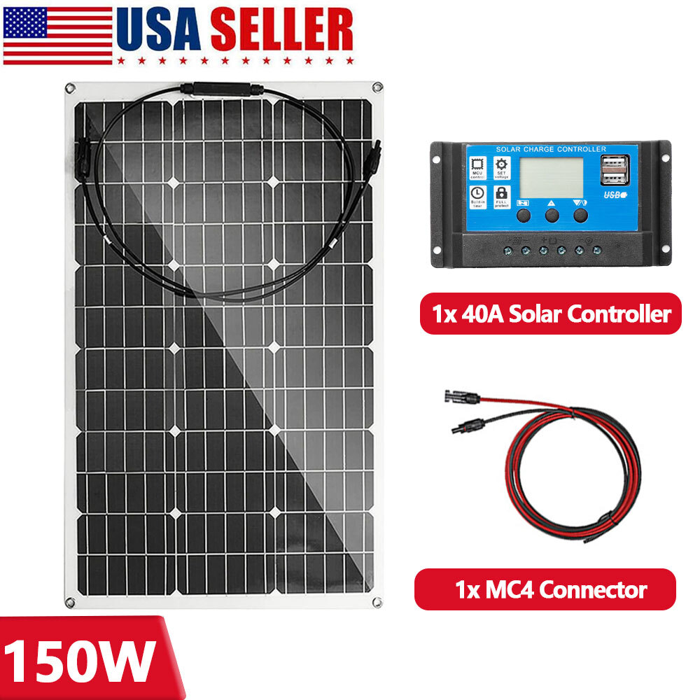 150w 300w Waterproof Flexible Solar Panel For RV/Camper/Boat/Balcony 12 Volt