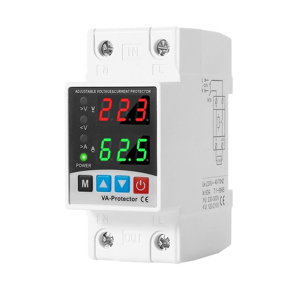 40A 63A Digital Circuit Breaker With SelfResetting And Real Time Monitoring