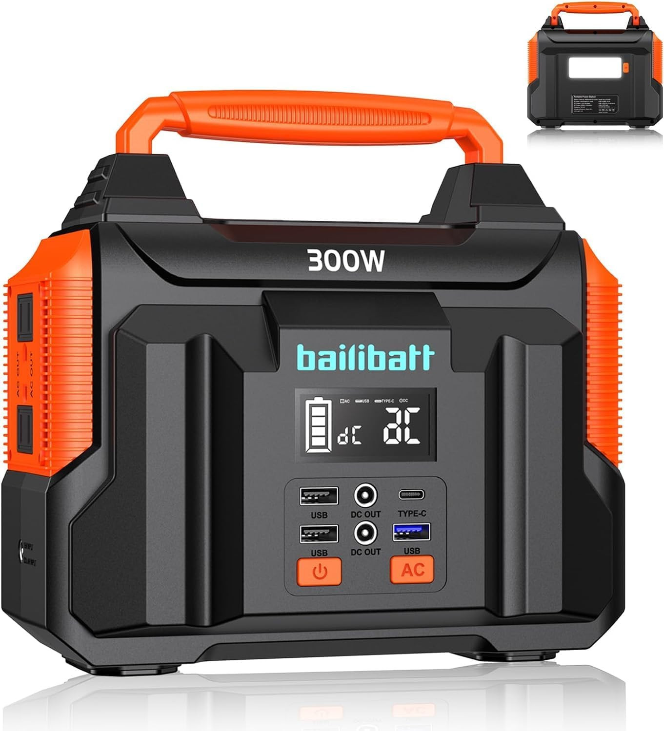 Portable Power Station 300W 257Wh Lithium Battery Small Portable Generator for