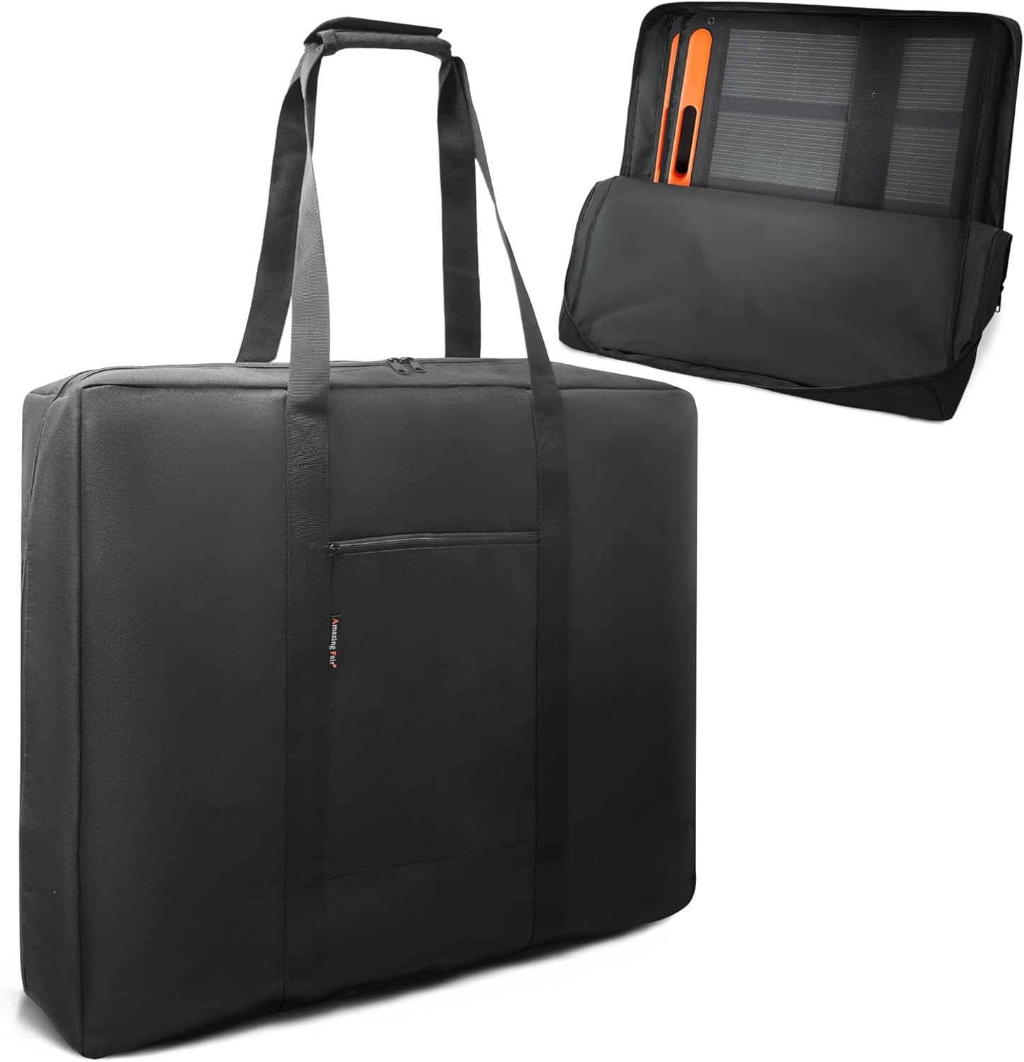 Padded Solar Panel Travel Bag for Jackery 100W/200W, Portable Carrying Case