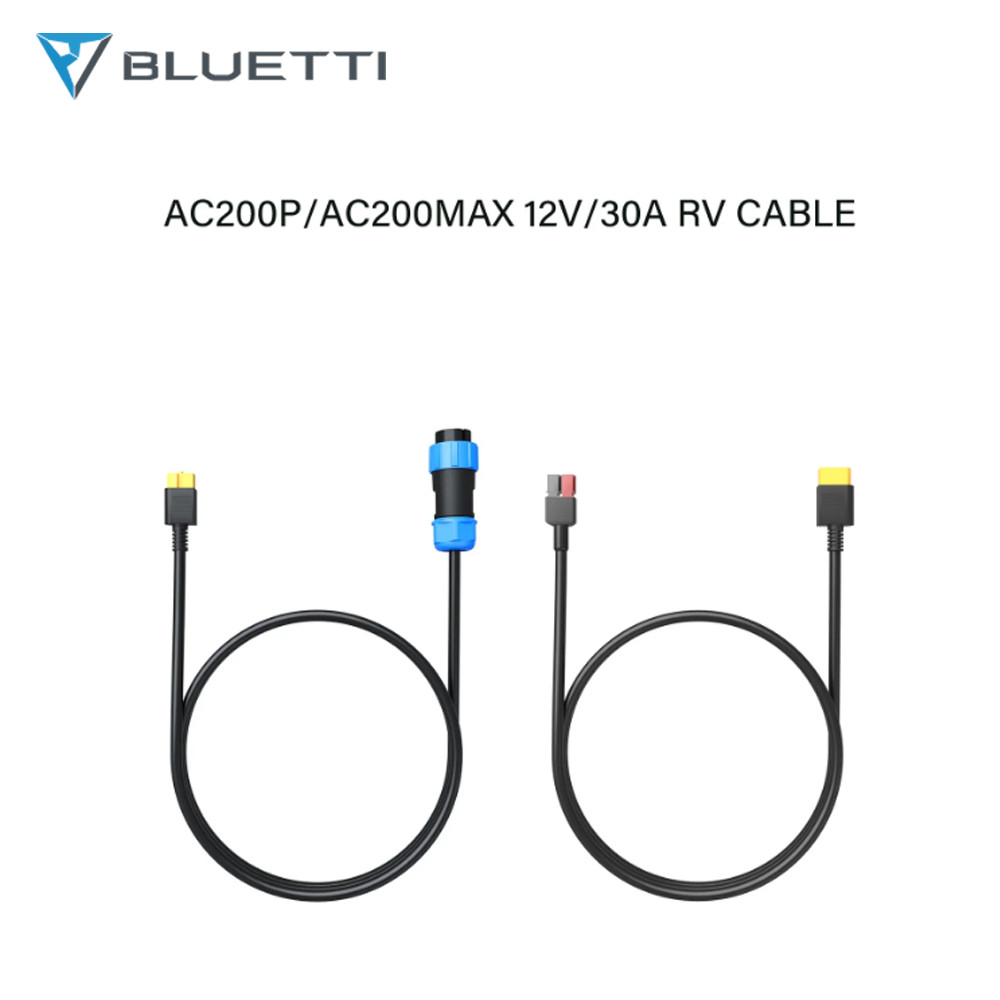 BLUETTI RV Cable 12V/30A Aviation Plug to XT60 Cable &XT60 to SPC45 for AC200MAX
