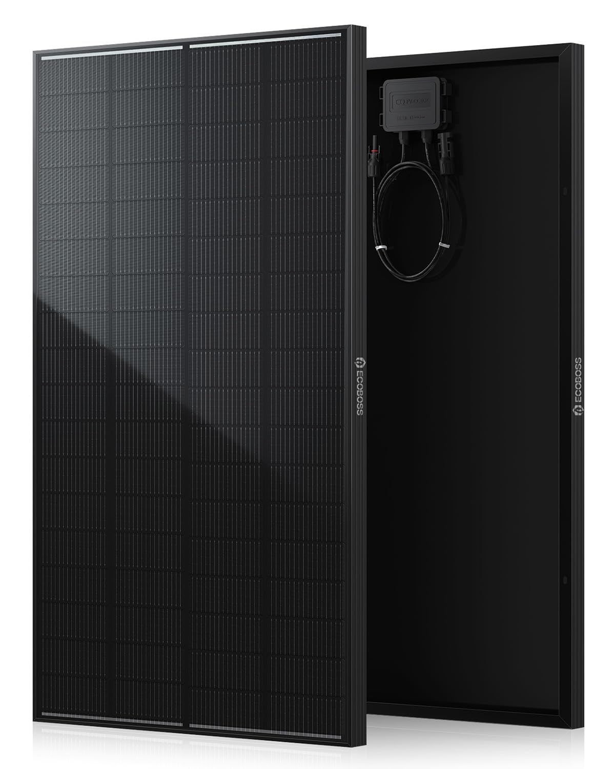 ECOBOSS 12V 200 Watt Solar Panel, 25.6% Efficiency N-Type 200W, Black