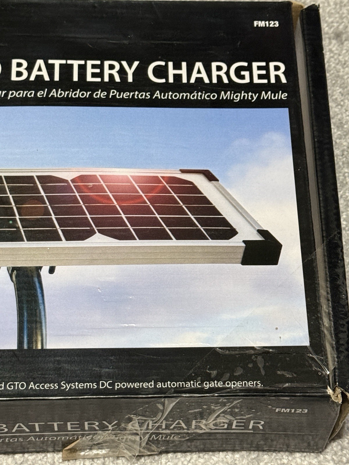 Genuine Mighty Mule Solar Panel Gate Opener FM123 10 Watt Solar Panel – Unused