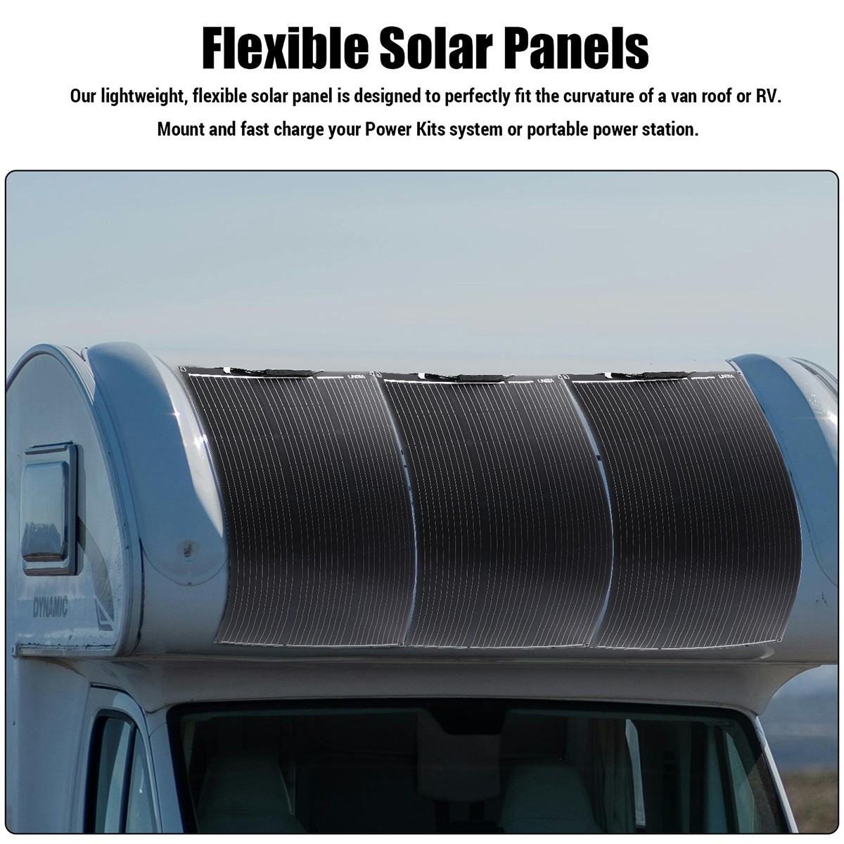 Flexible 200W 400W Watt Mono Solar Panel 12V Off-Grid Battery Charger RV Home