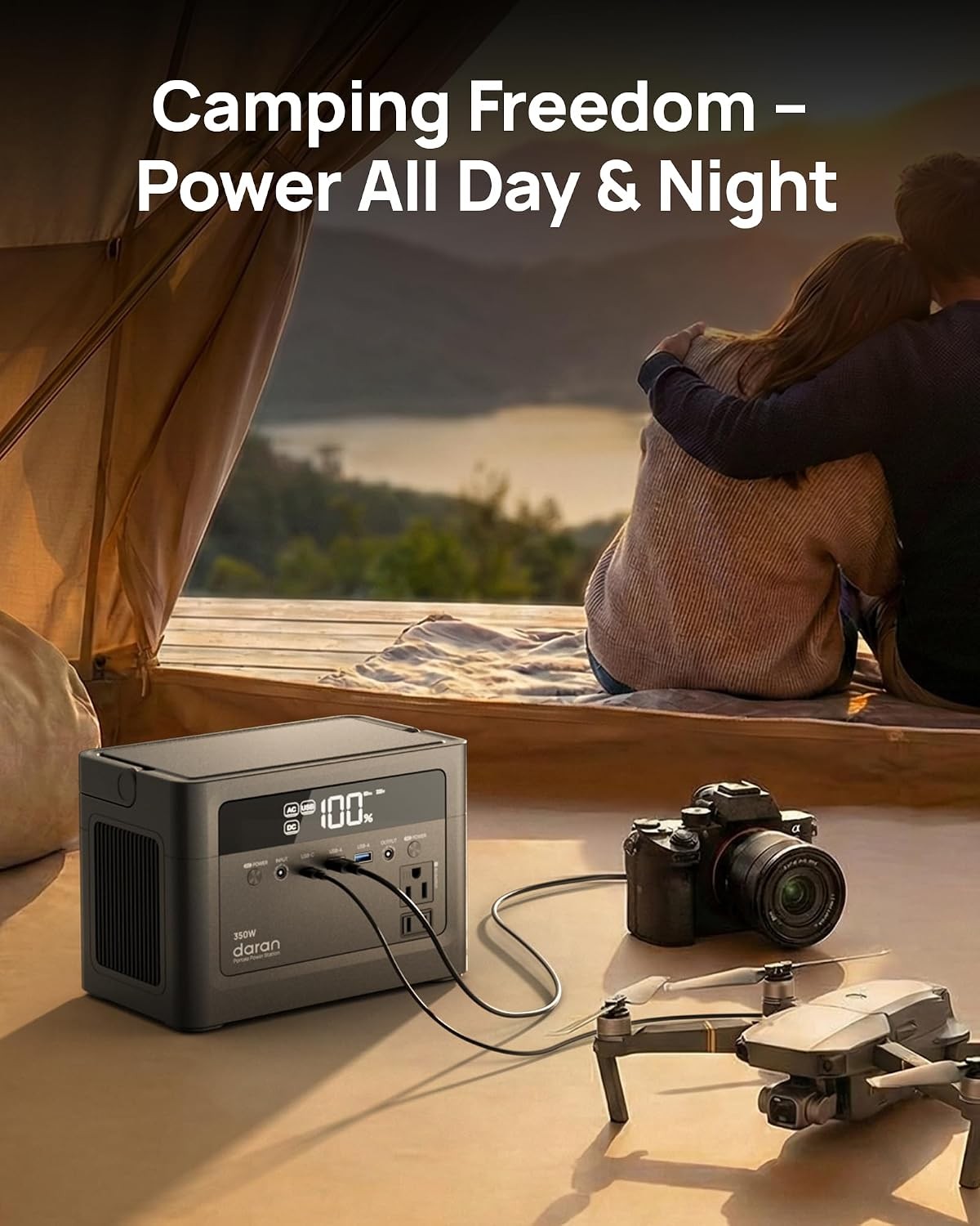 2026 Portable Power Station 700W Surge 288Wh LiFePO4 Battery Backup Power Bank
