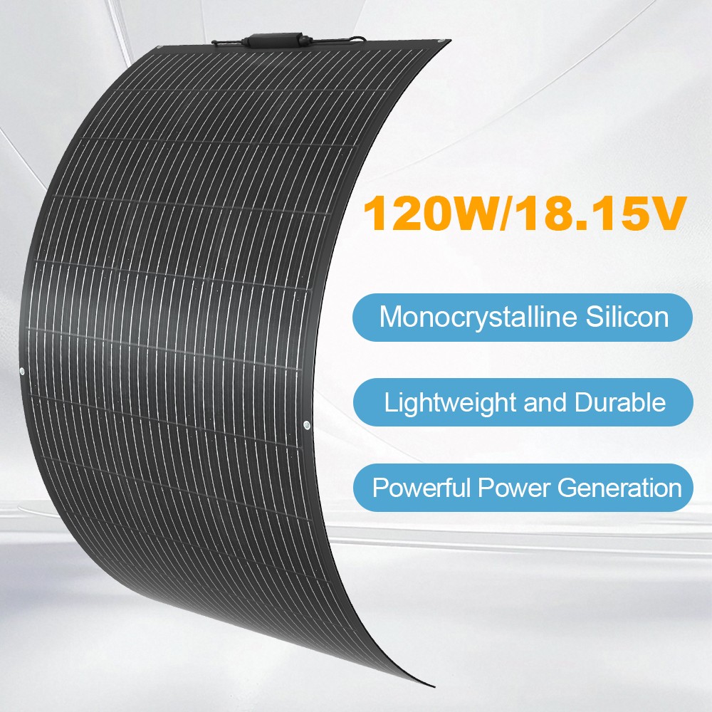 120W Flexible Solar Panel 12V Battery Charging Off Grid for Home RV Boat Camping