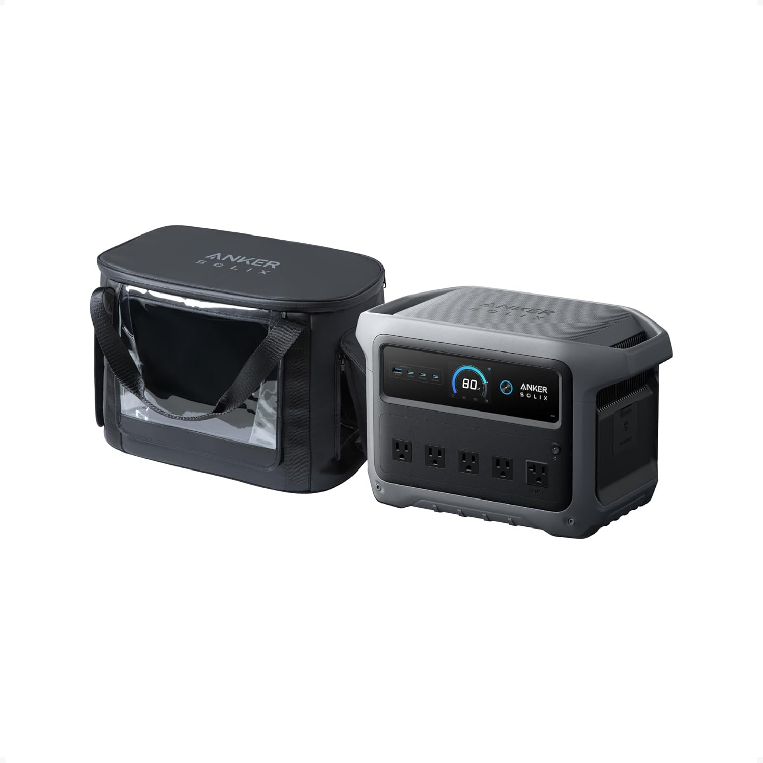 SOLIX C1000 Gen 2 Portable Power Station with Water Resistant Bag, 2,000W (Peak