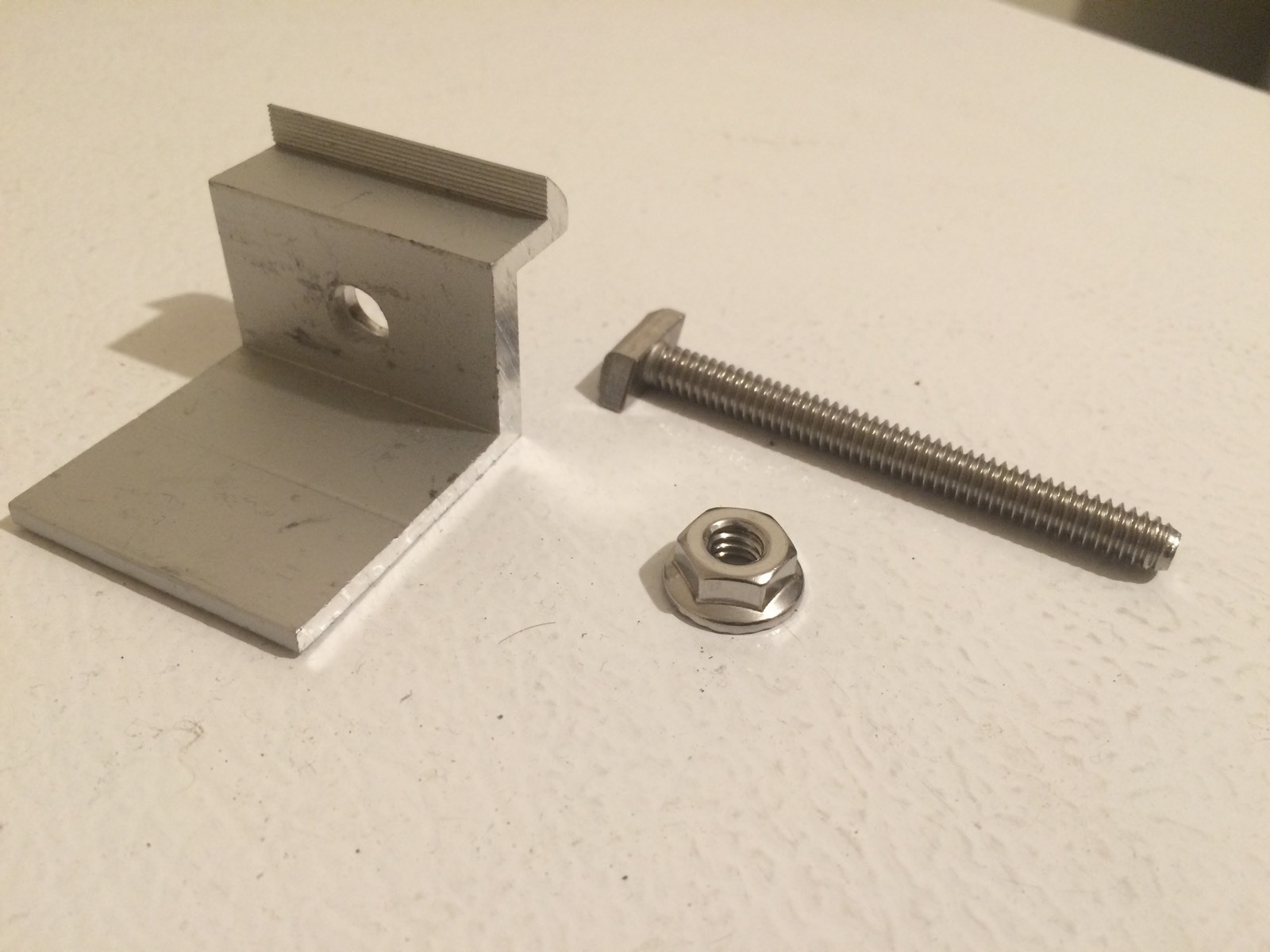 Lot of 4 UniRac 302006C Solar Mount End Clamps F 45-47mm Clear Mill Finish