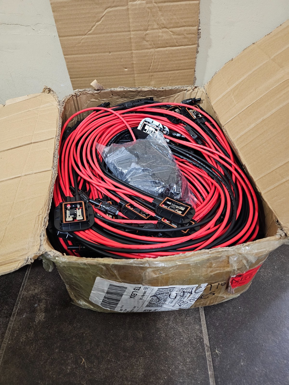 DIY Solar Panel Junction Box w/ MC4 connectors, 38″x12 AWG wire, 30 amp, w/diode