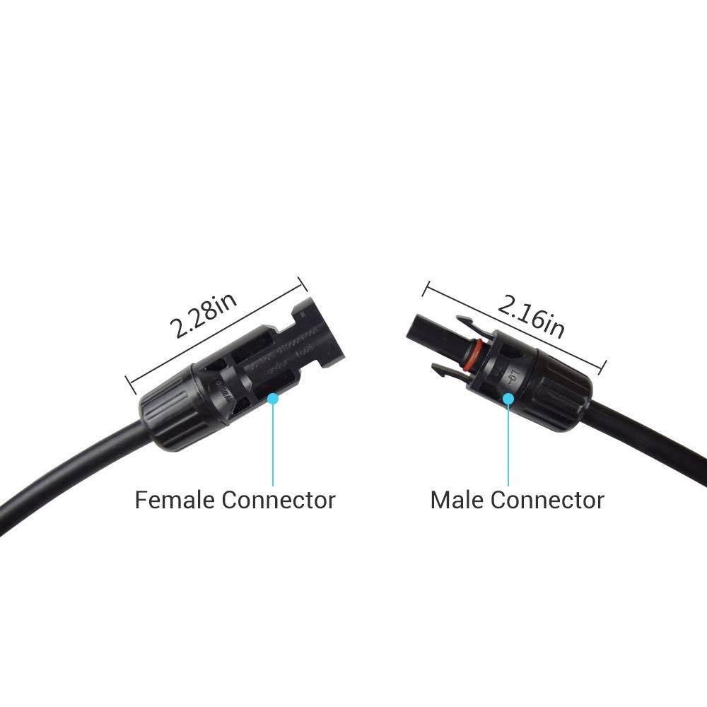 Versatile 15FT Weather-Resistant Solar Extension Cable for Efficient Power Setup