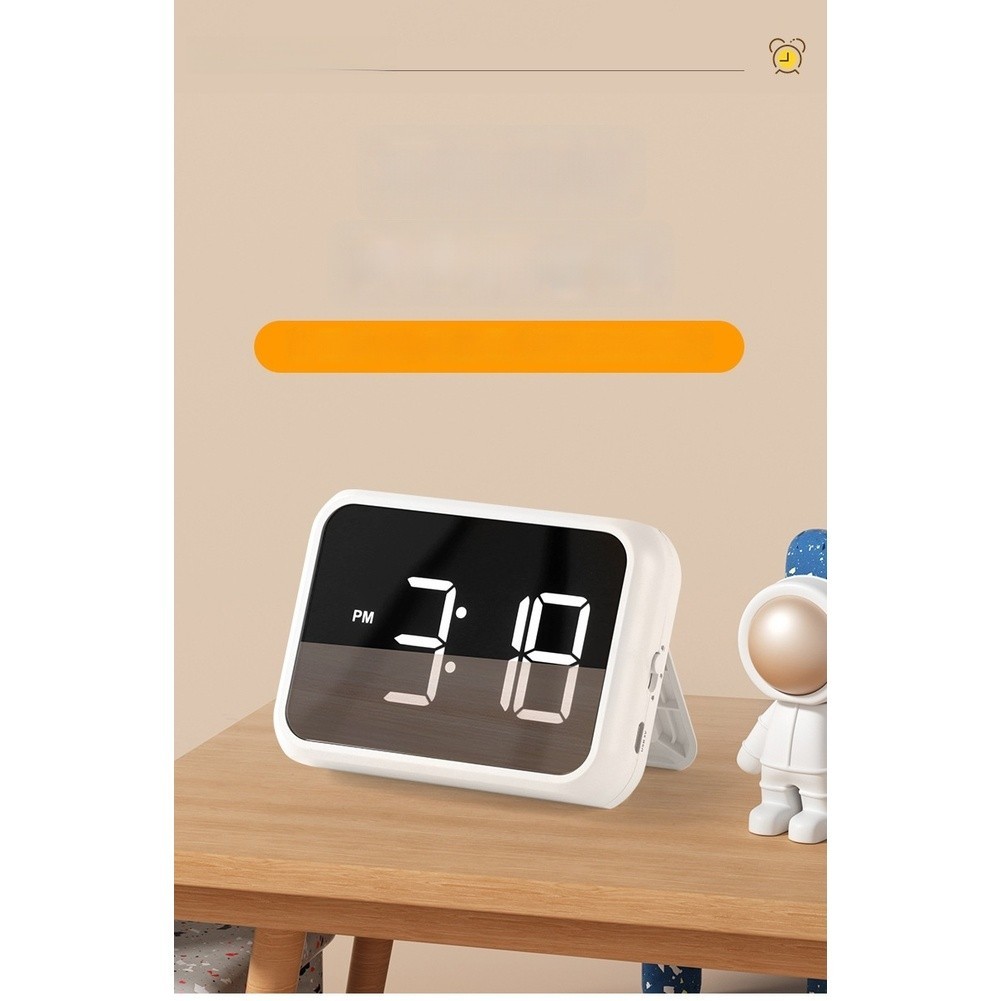 Large Display LED Digital Alarm Clock with Snooze USB Rechargeable Battery