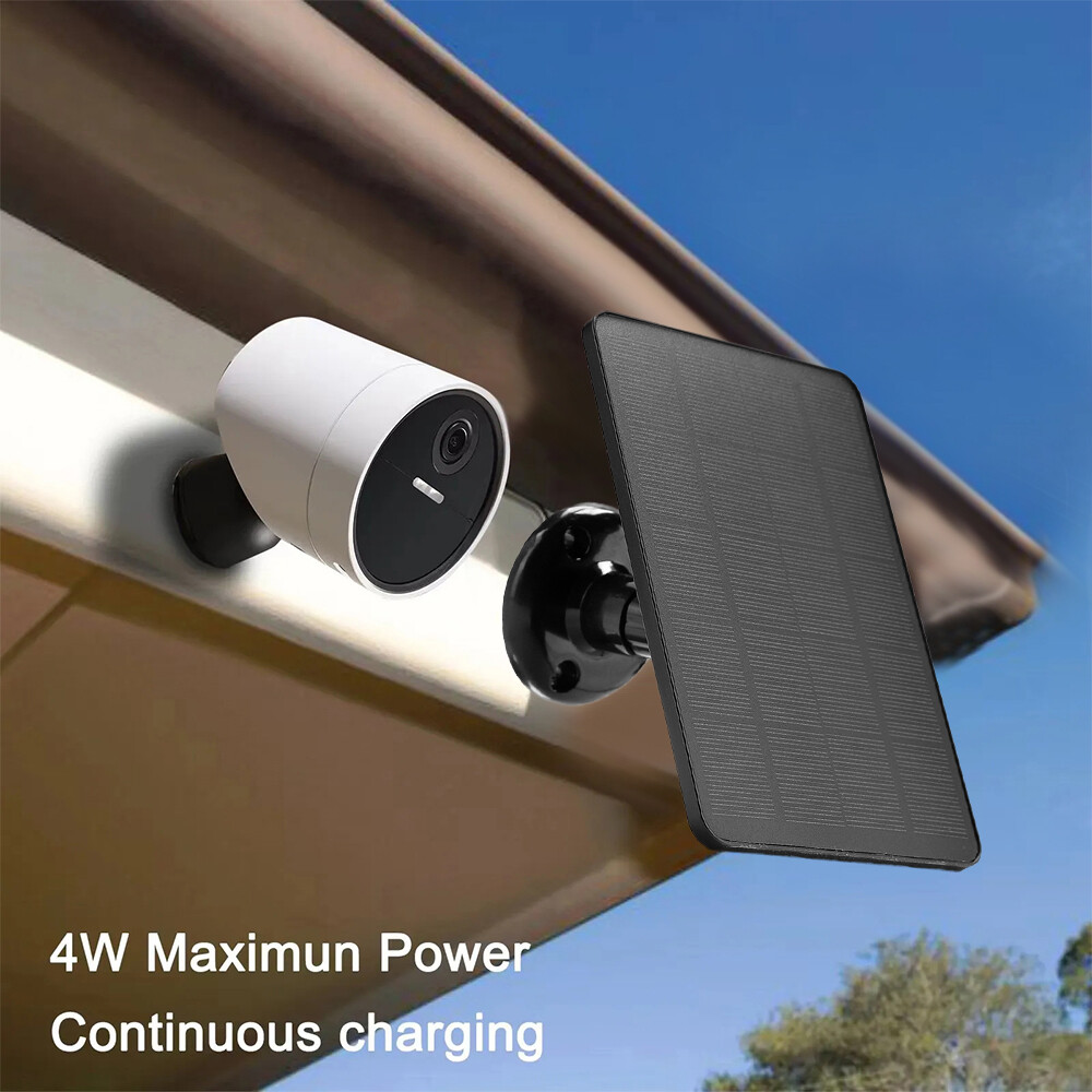 Solar Panel for Ring Stick Up Spotlight Cam Battery 10ft Cable Outdoor Universal