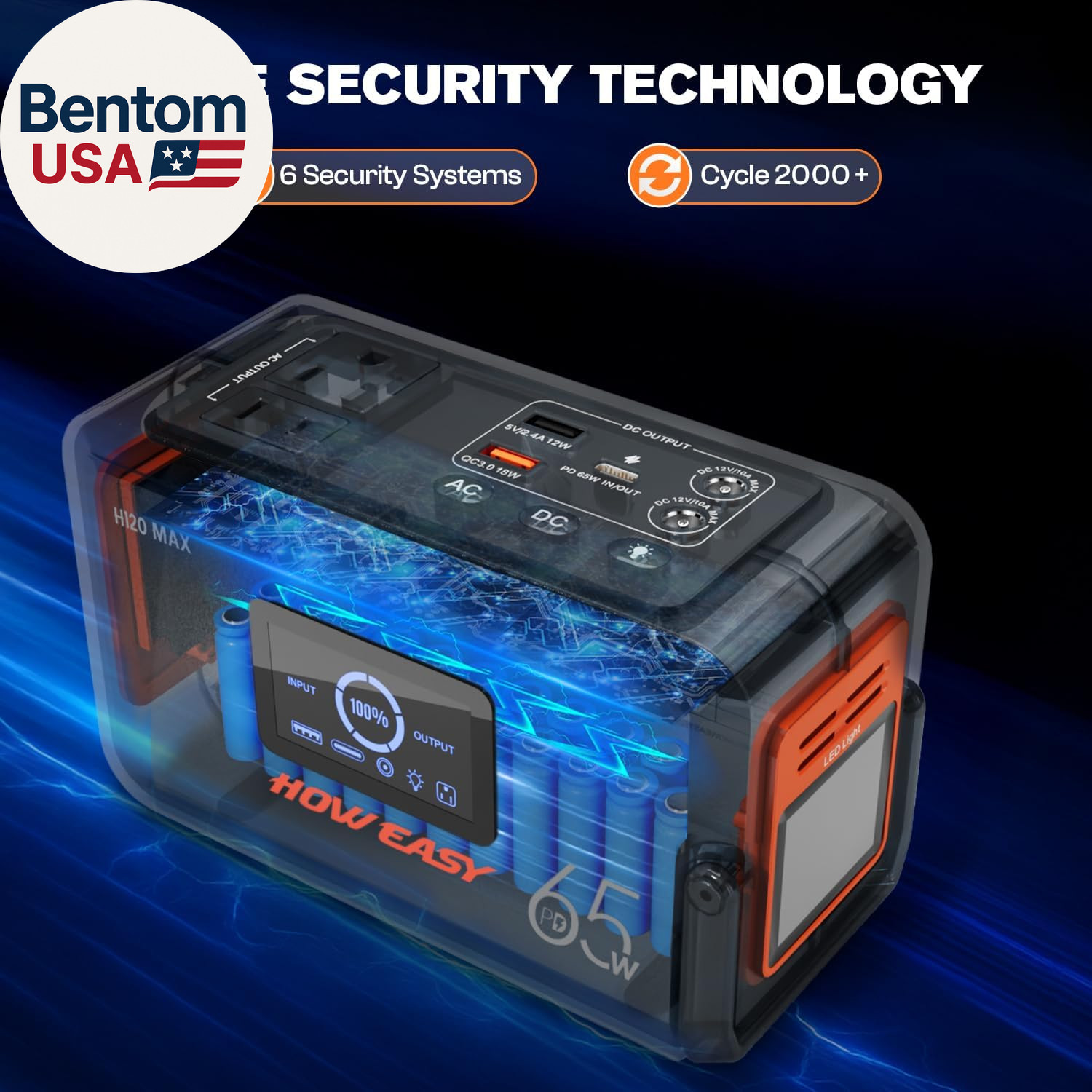 Portable Power Station,135W(270W Peak) Solar Generator,Power Bank with AC Outlet