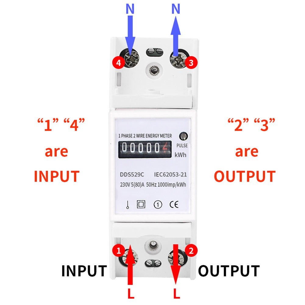 80A Electricity Meter Accuracy Class 1 Measurement For Residential Use