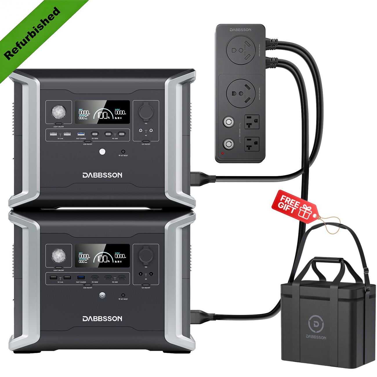 Dabbsson 2660Wh 2300W Portable Power Station Lifepo4 Home Back-up Refurbished