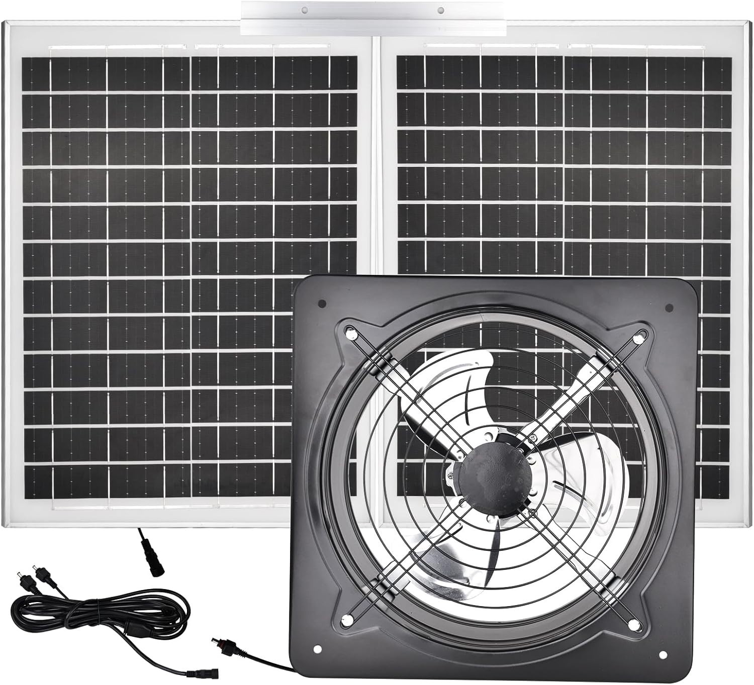 40W Solar Attic Fan Kit, 40W Solar Panel + a 25W DC Fan, Plug and Play