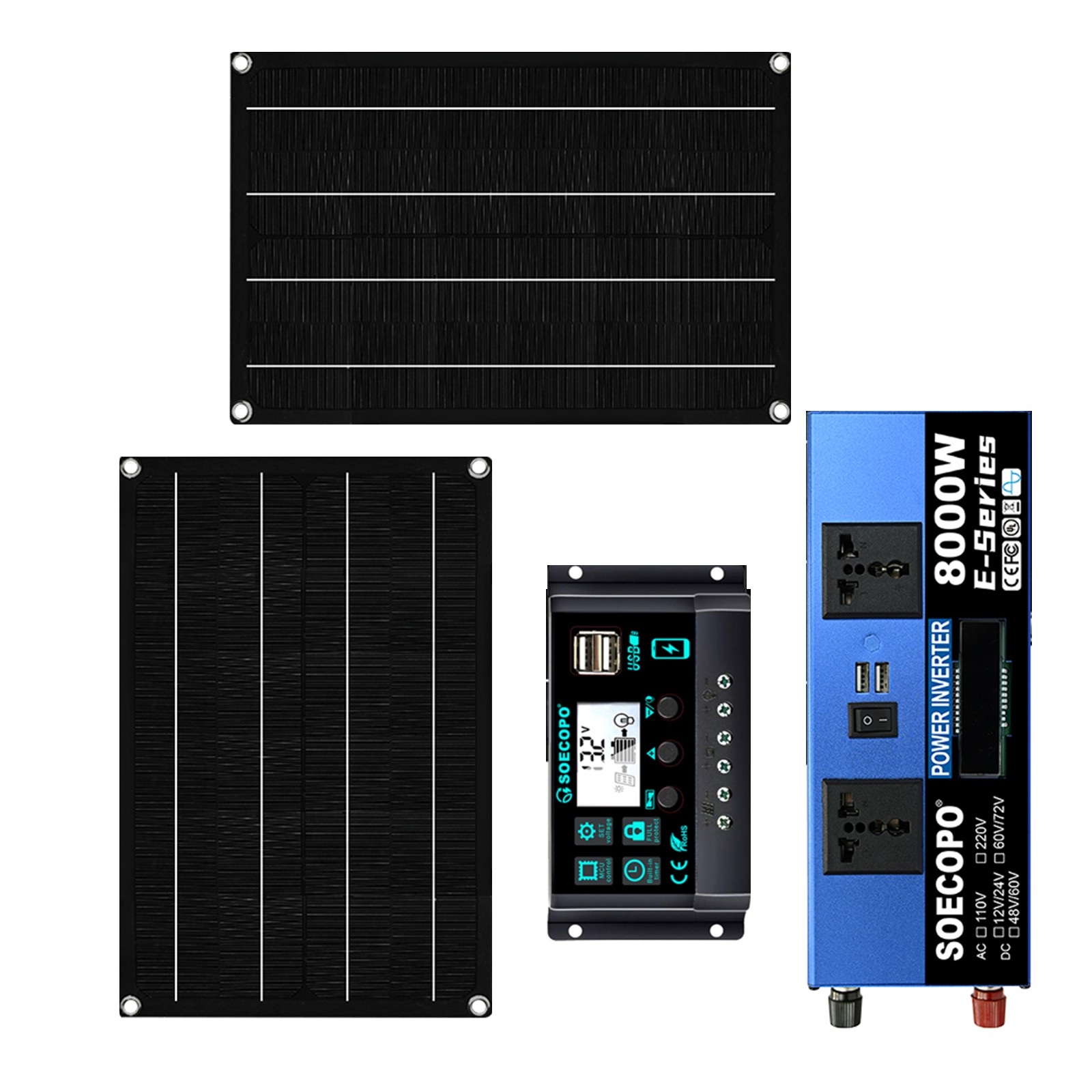 Robust 8000W Off-Grid Power Station Kit | Inverter, 100A Controllercf
