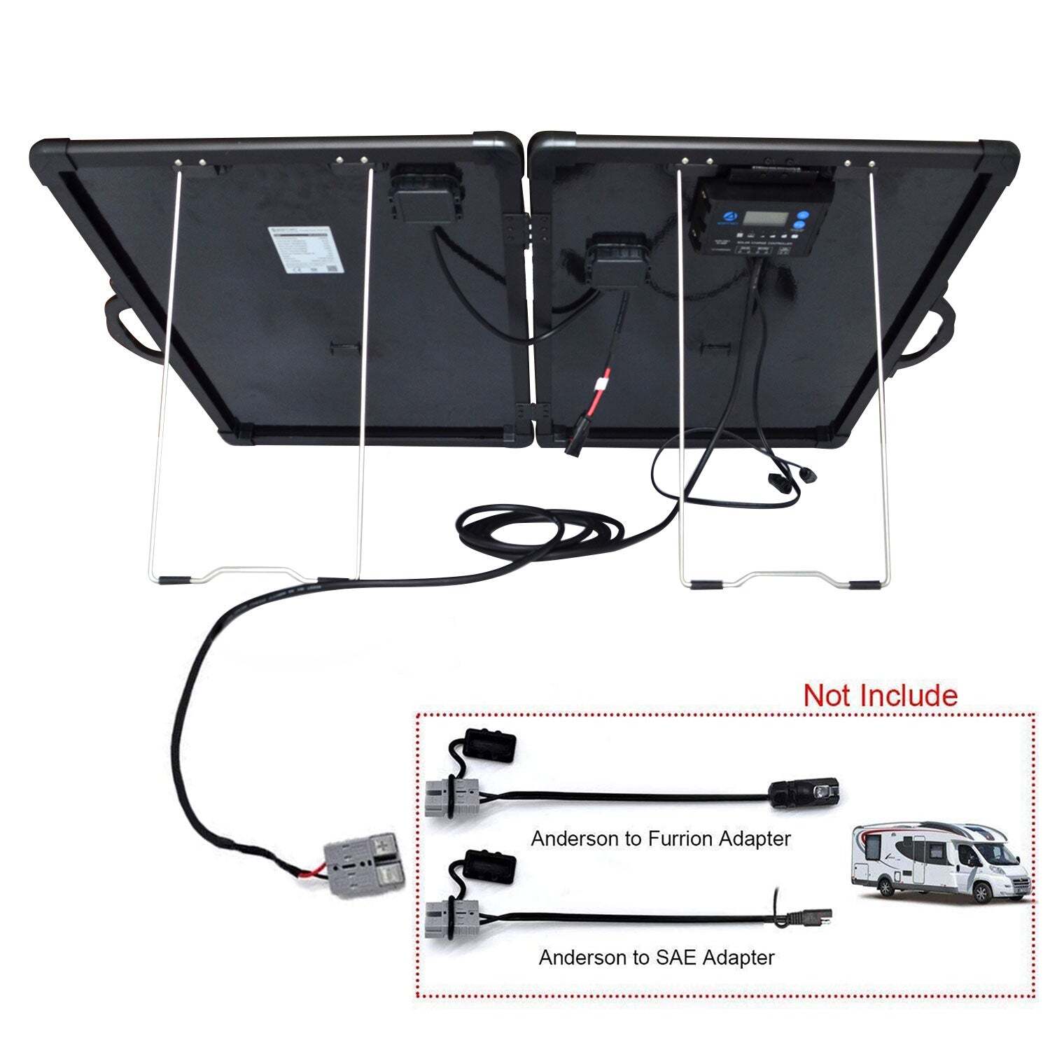 ACOPower Plk 120W Portable Solar Panel Kit, Lightweight Briefcase with 20A Charg