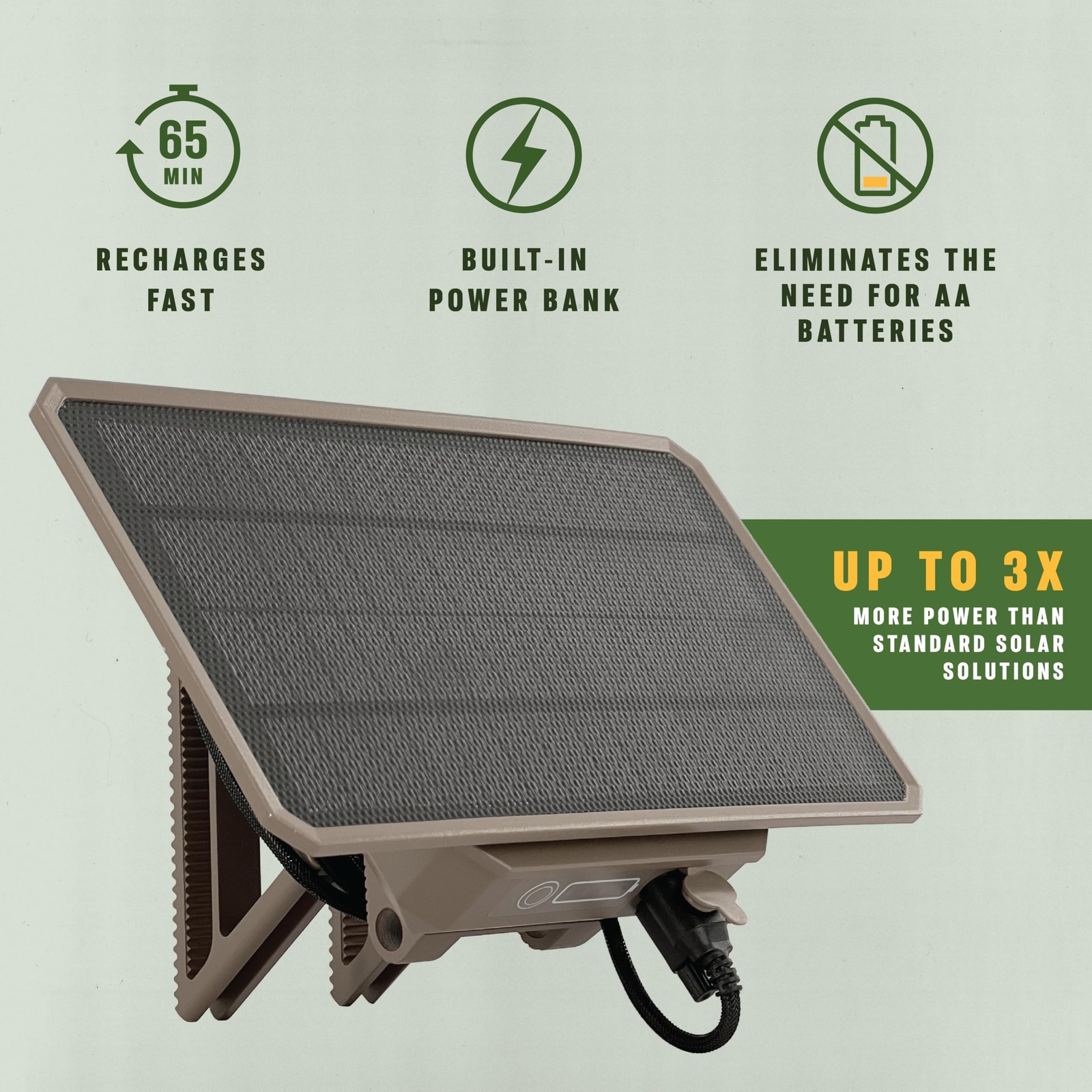 – Solar Panel Power Pack – 3.4W – Gen 2 Solar Panel with Battery for Trail Ca…