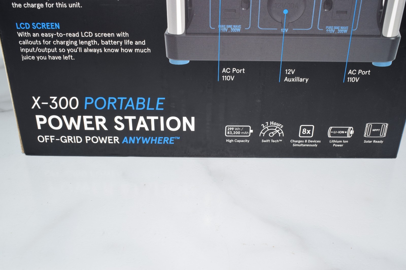 Power Ridge X-300 Portable Power Station 299Wh 83200mAh Lithium Solar Generator!