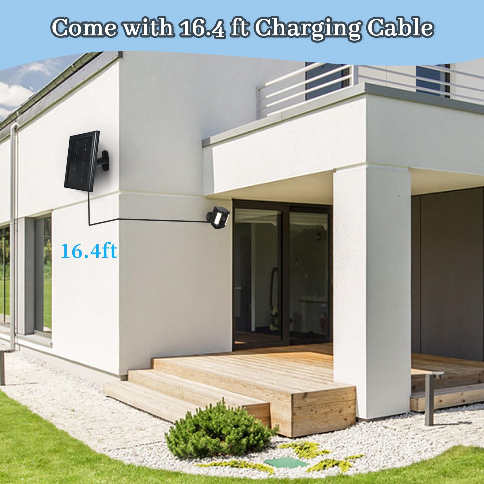 Ring Camera Solar Panel Charger 5v 3.5w Solar Charger Compatible With Spotlight