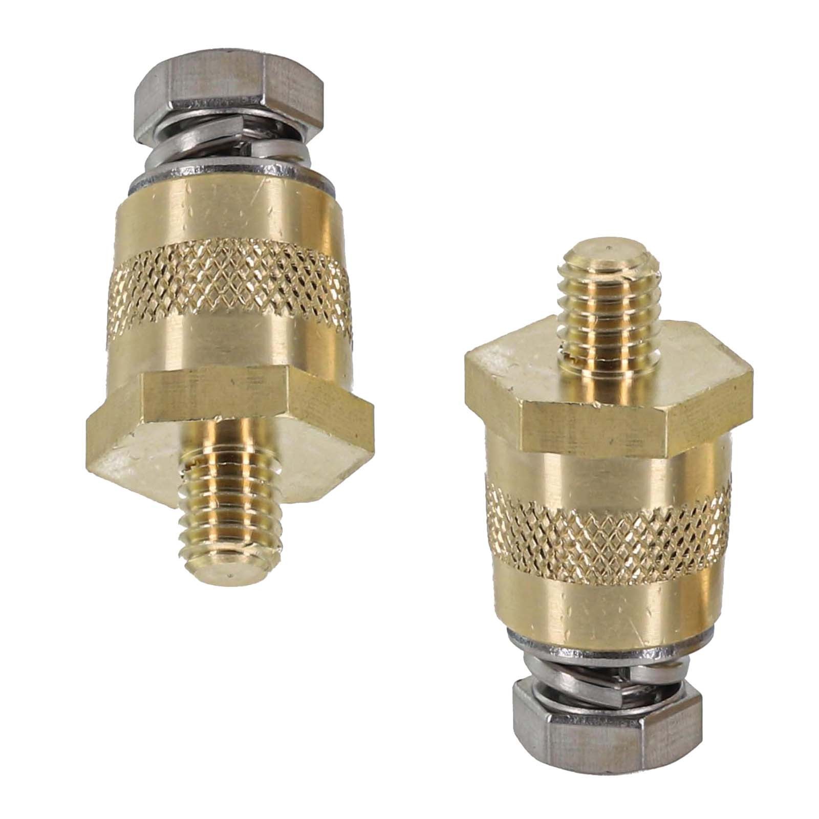 Solid Brass M8 Battery Connectors Easy Identification Positive Negative Ends