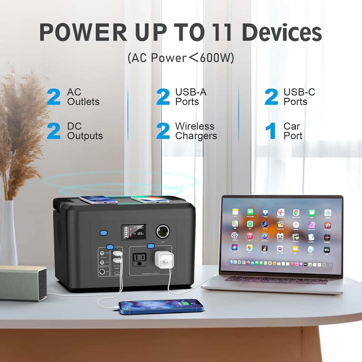 Emergency Power Supply with Wireless Charging Capability