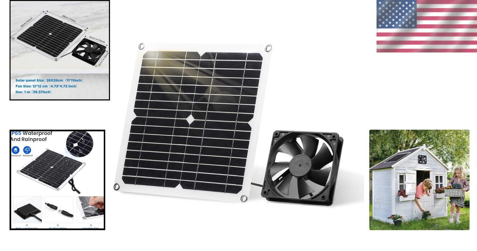 Eco-Friendly Solar Panel Fan System – Ideal for Pet Houses and Small Sheds