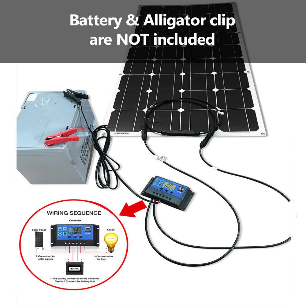 150 Watts Solar Panel Kit 12V Battery Charger with Controller Caravan Boat