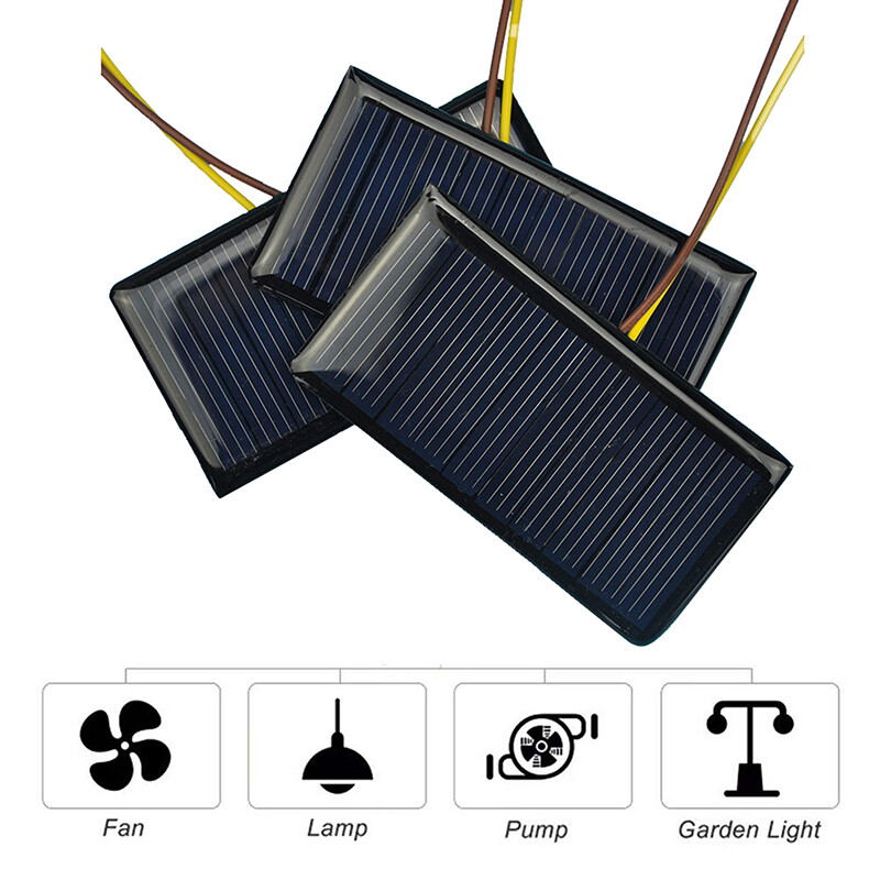 1/2/3/4/5Pcs 5V 0.3W 60mA Solar Panel Small Cells DIY Battery Charge for Phone