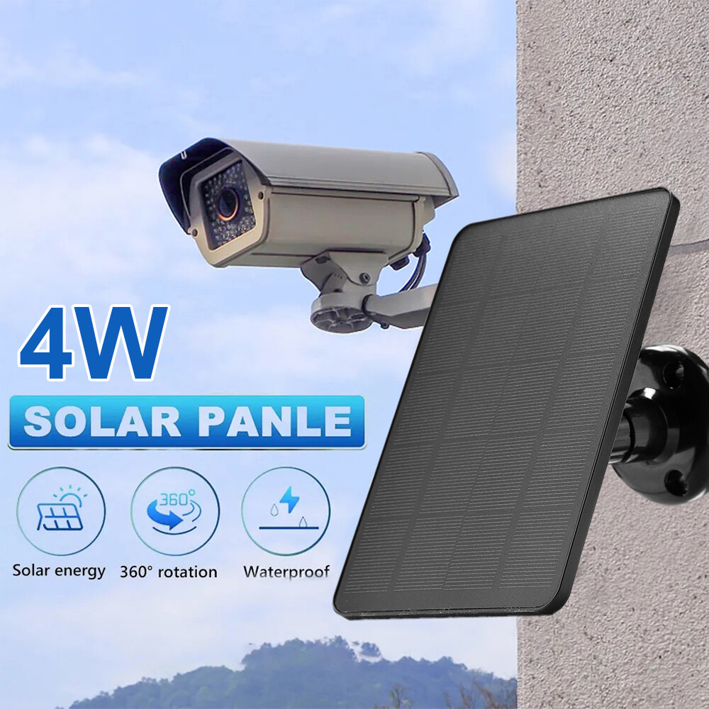 Solar Panel for Ring Stick Up Spotlight Cam Battery 10ft Cable Outdoor Universal