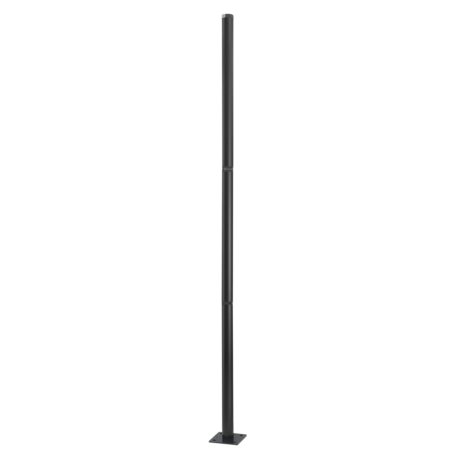 3m/10ft Black Galvanized Steel Parking Lot Lighting Post W/ Ground Cage Outdoor