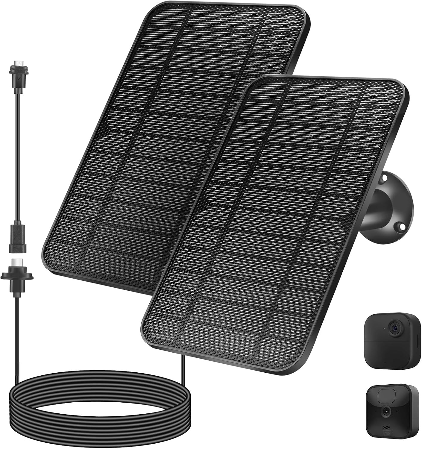 4W Solar Panel for Blink Camera,Solar Kit Build-In 2600Mah Rechargeable Battery,