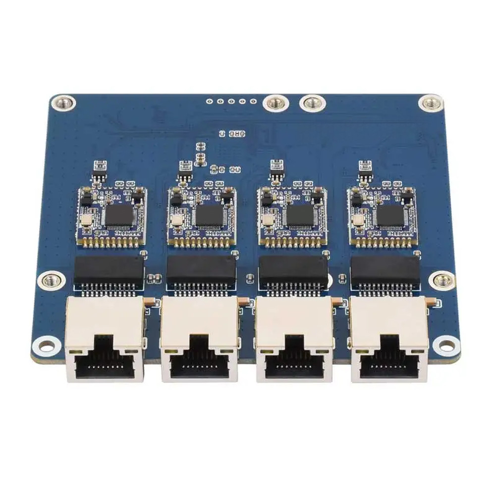 4-Port Gigabit Ethernet Adapter Board for Raspberry Pi 5 91.5mm x 85mm Size