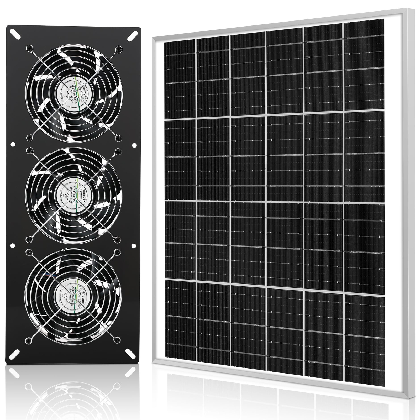 Solar 3 Fan Kit 25W Solar Panel Powered Exhaust Fan for Outdoor Chicken Coop …