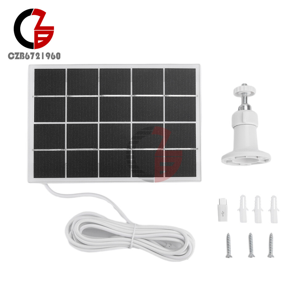 8W 5V Microcrystal Solar Panel with Mounting Brackets Security Camera Water Pump