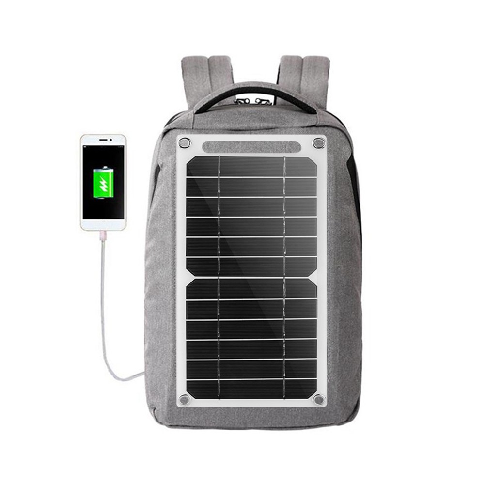 1X( USB Solar Panel 6W 5V Outdoor Mobile Phone Camping Hiking Cells6719