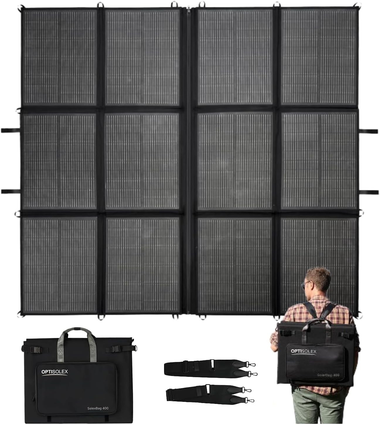 440W Portable Solar Panel Foldable 2x220W 25% Efficient Camping