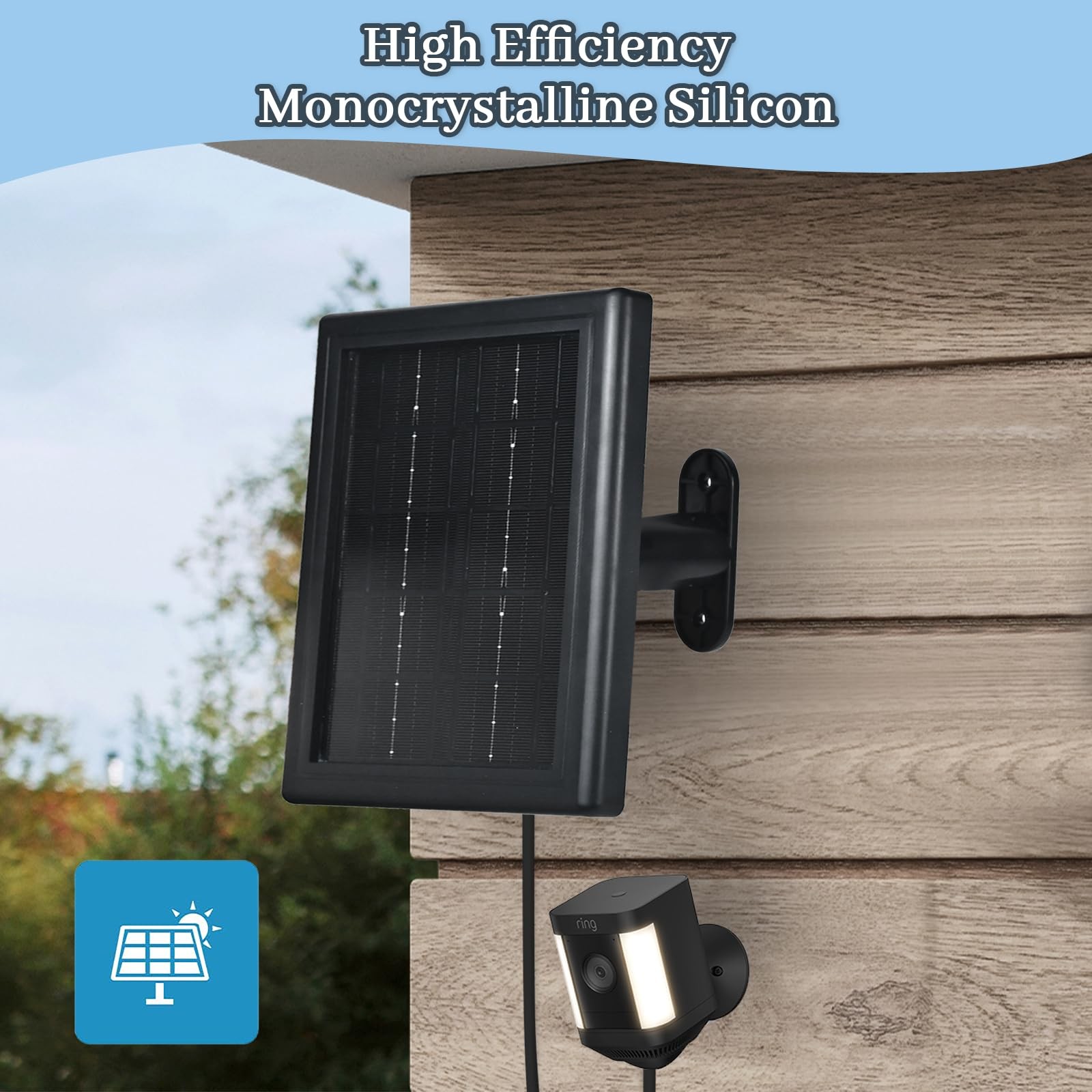 Ring Camera Solar Panel Charger 5v 3.5w Solar Charger Compatible With Spotlight