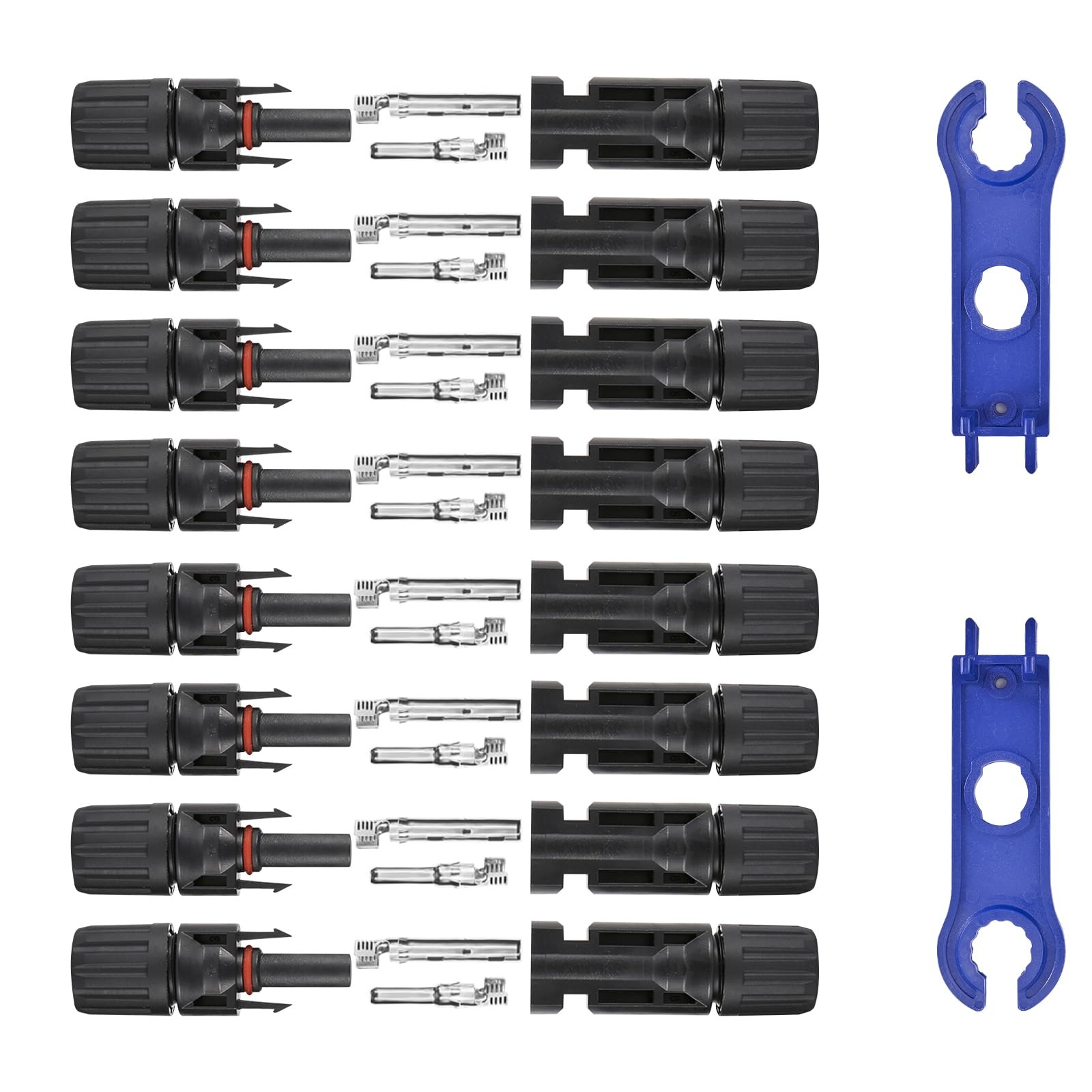 16 PCS Solar Panel Connectors, Male/Female IP67 Waterproof 1000V 30A Solar Ca…