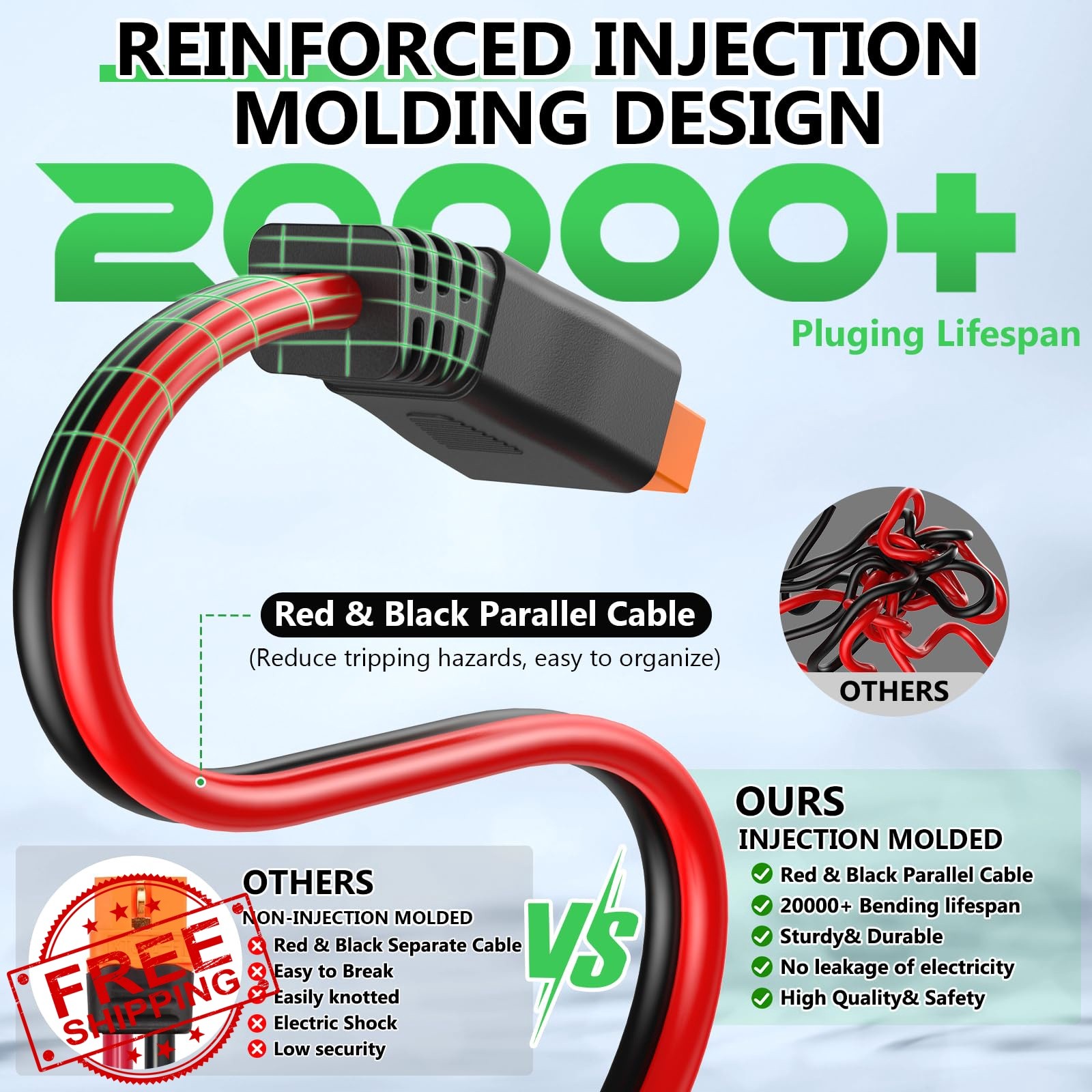 Vansdon Solar XT60i Cable 15FT Black/Red