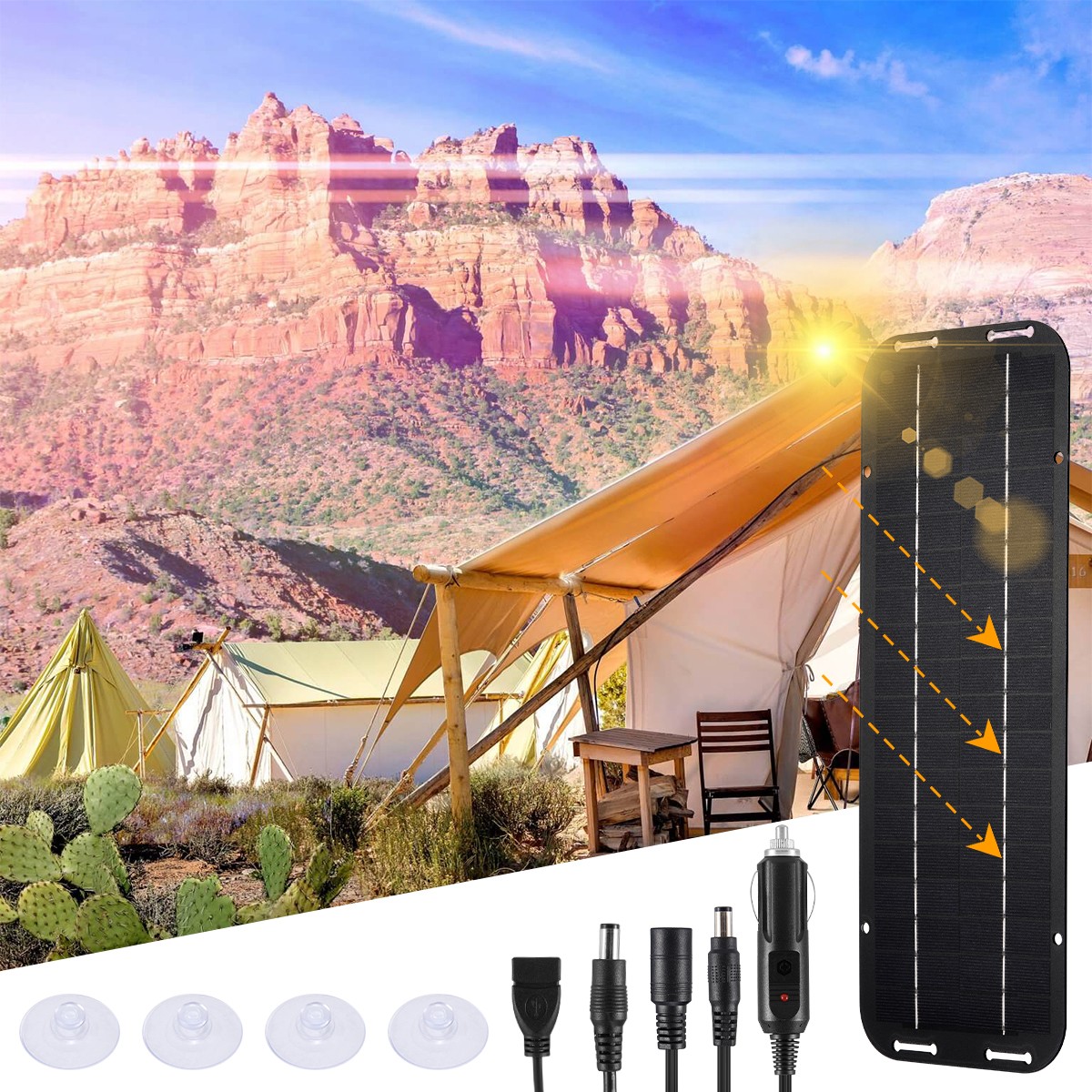 3PCS 30W Solar Panel Kit 12V Trickle Battery Outdoor Charger Maintainer Boat Car