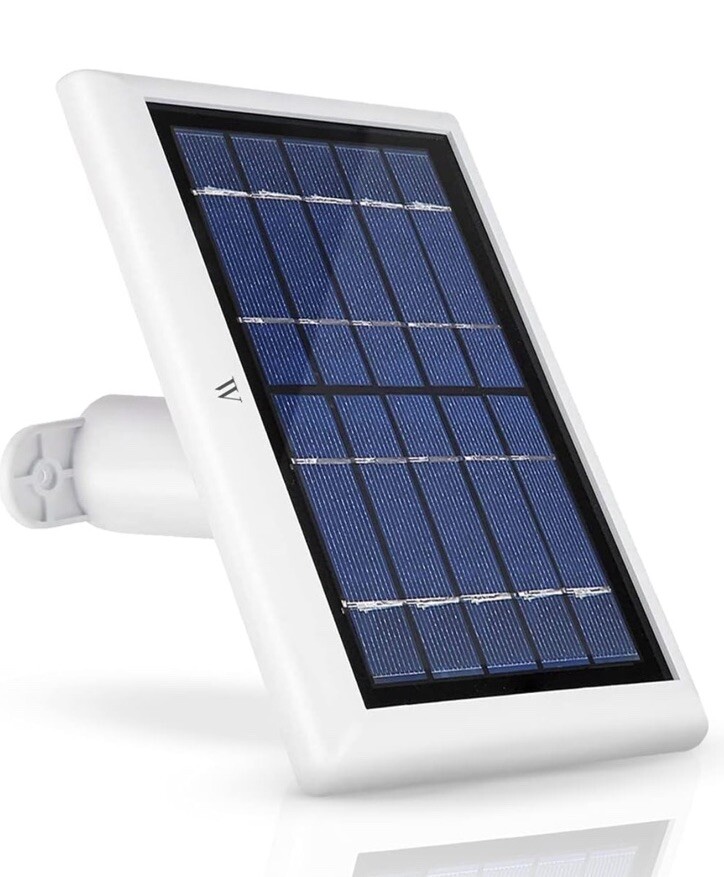 Wasserstein Solar Panel Compatible w/ Ring Spotlight/ Stick Up Cam Battery White