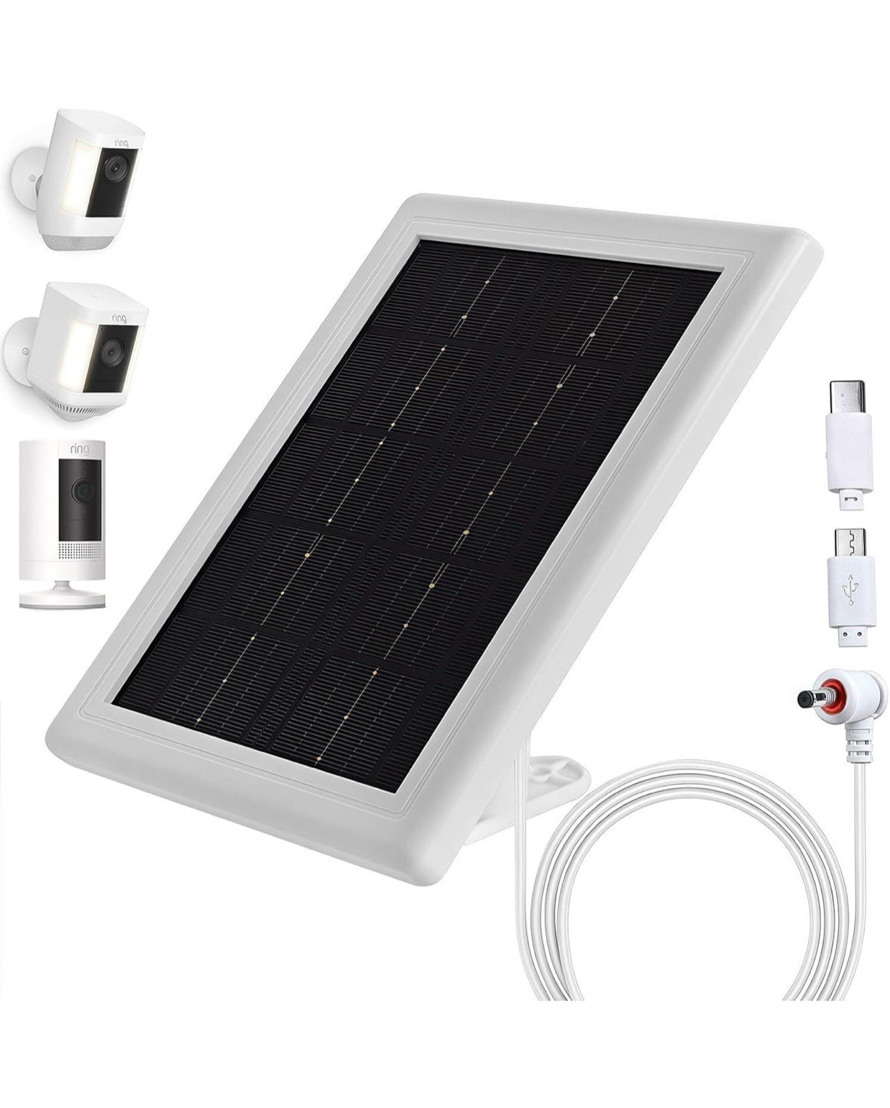 Ring Camera Solar Panel Charger, 5V 3.5W Solar Charger Compatible with Ring