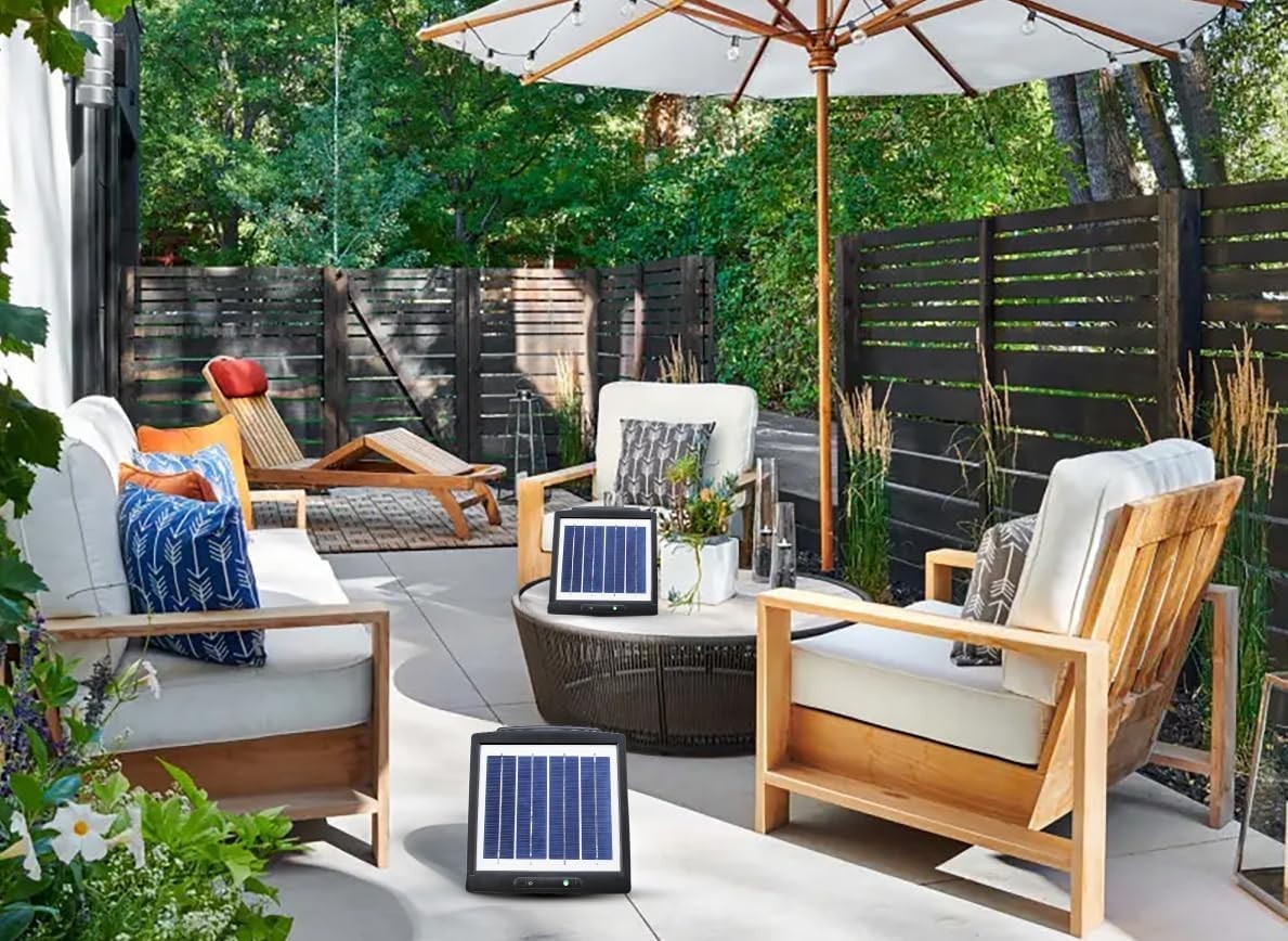 Multi-Device 7-Port Solar Charger for AA/AAA/9V Batteries with LED Indicators