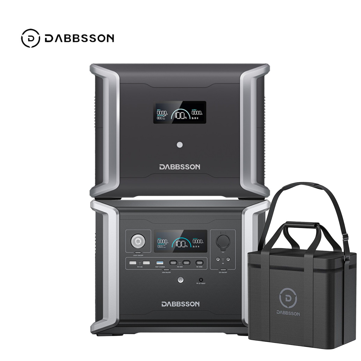 Dabbsson 3030Wh 1200W Portable Power Station LiFePO4 with Extra Battery 15ms EPS