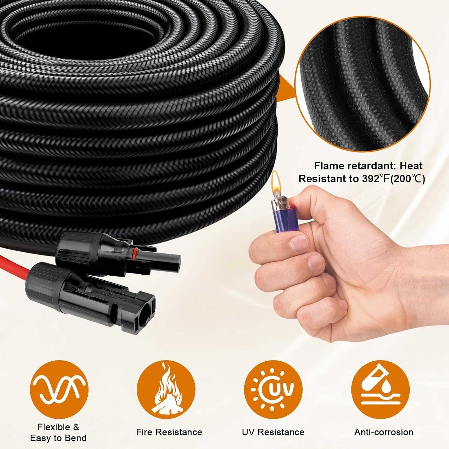 10AWG Solar XT60i Cable 25FT Extension Adapter Generator Portable Power Station