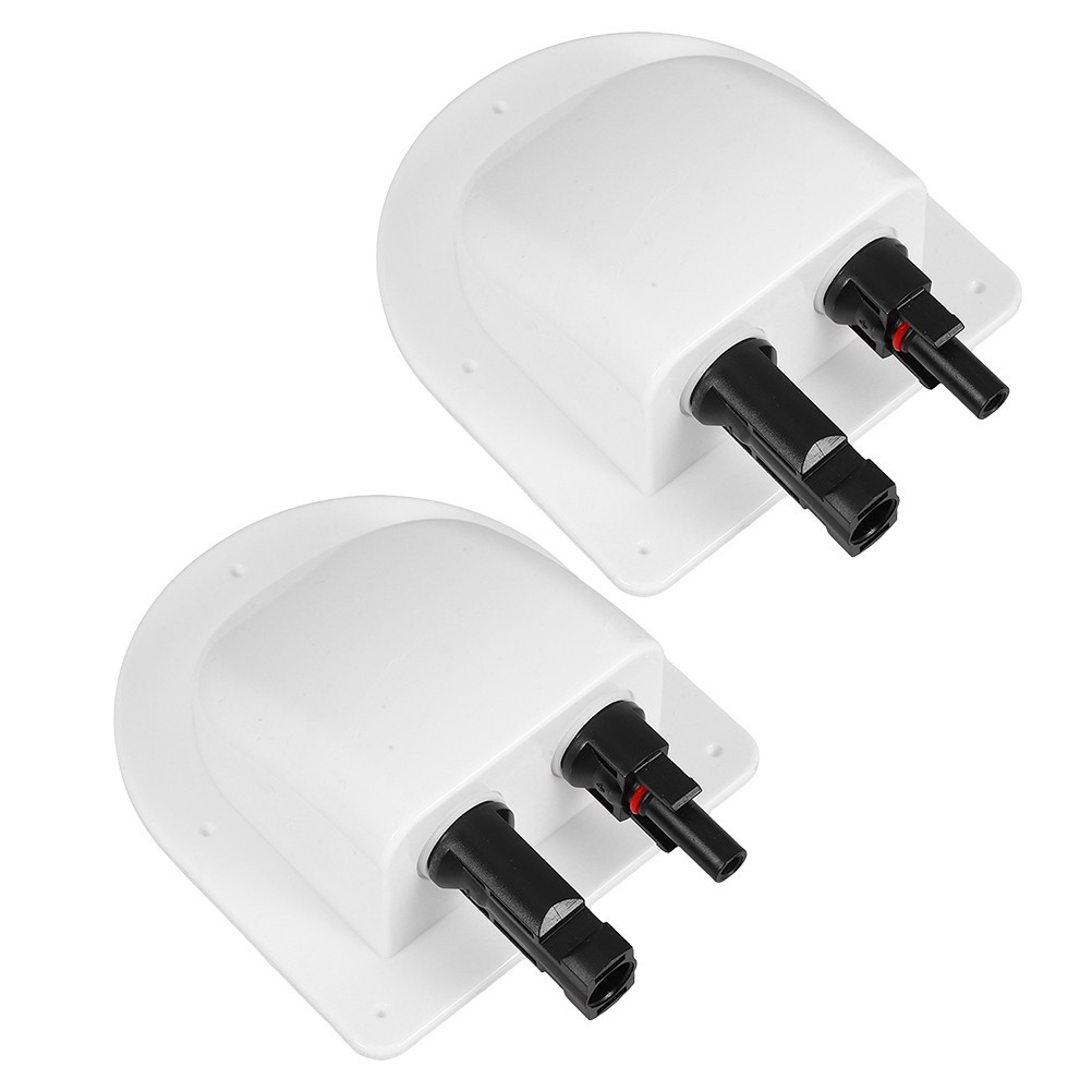 2Pcs Solar Cable Entry Gland Dual Wire ABS Housing Durable Outdoor Connector